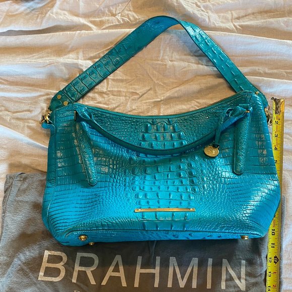 teal brahmin purse